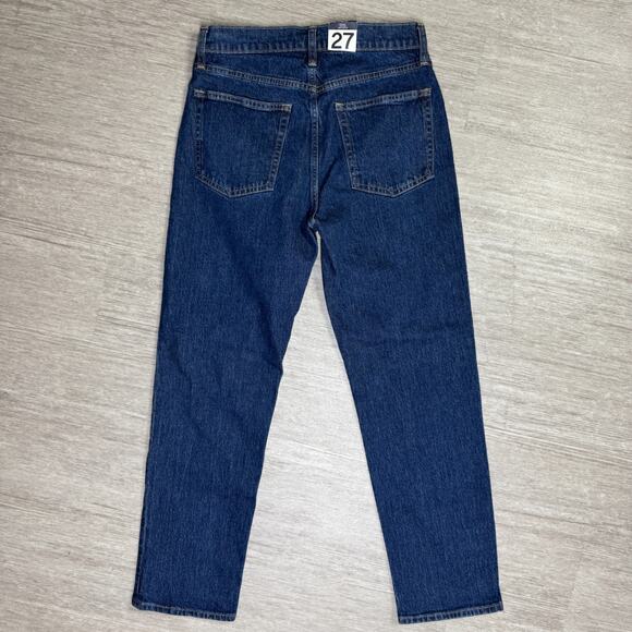 GAP Jeans Womens Straight High Rise Button Fly NWT 4R 27x27 Blue Stretch Denim - Picture 2 of 11